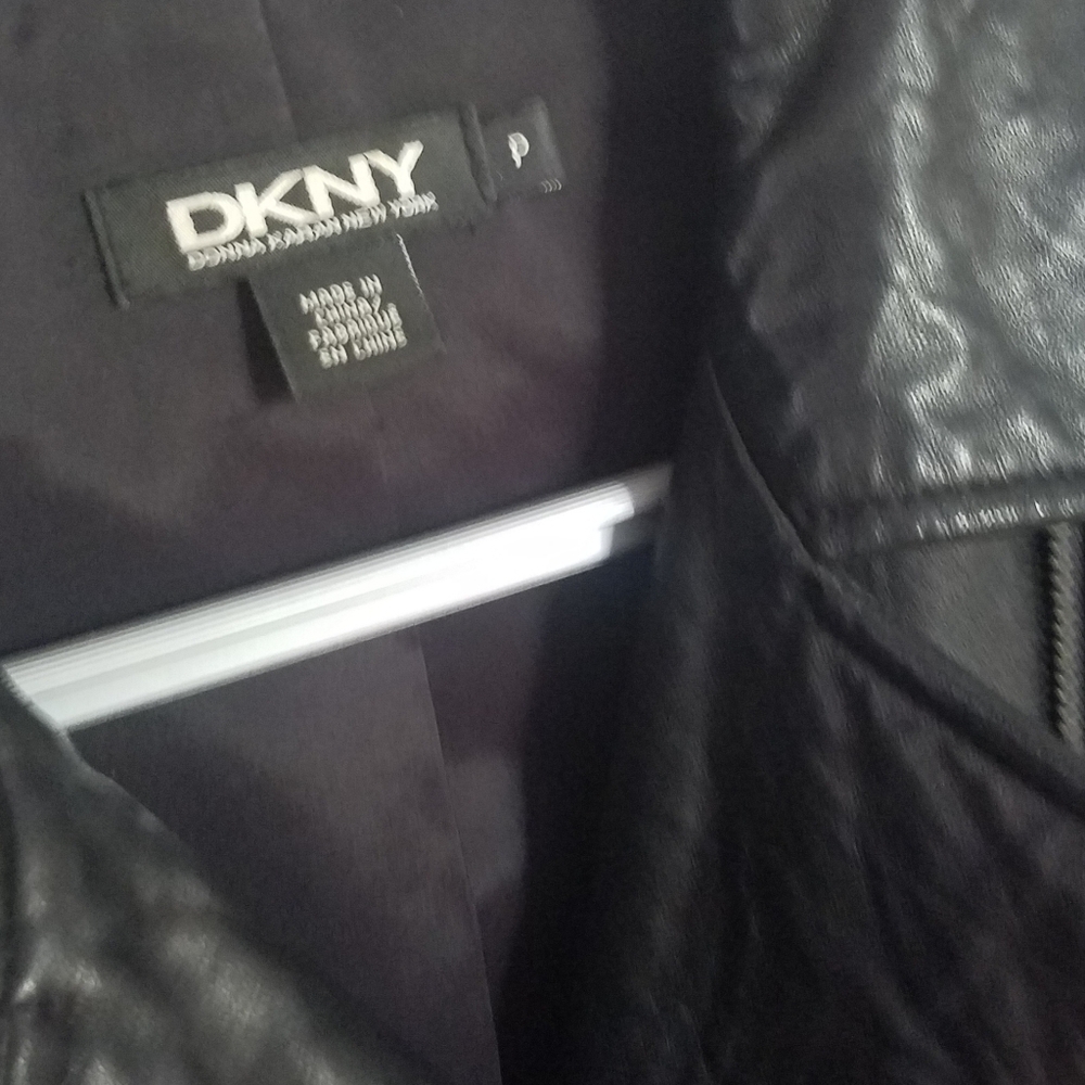 NEW DKNY butter Soft Lamb Skin Leather Moto Motorcycle Biker Jacket - Picture 8 of 17